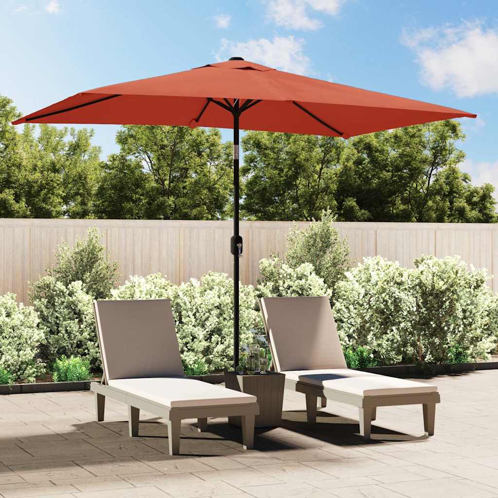parasol 300x200 cm metalstang terrakotta