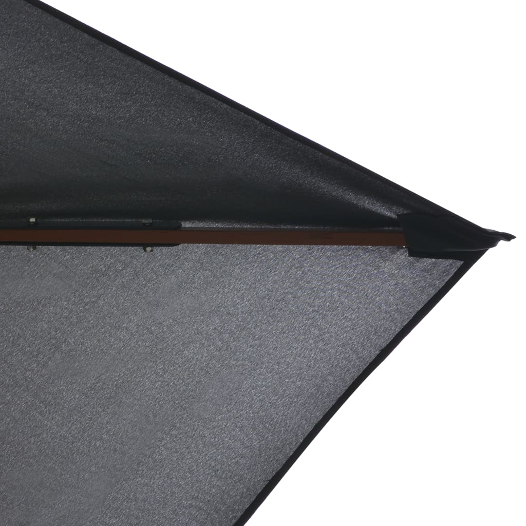 parasol 200x300 cm træstang antracitgrå