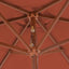 parasol 270 cm træstang terrakottafarvet