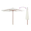 udendørs parasol med træstang 350 cm sandhvid