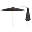 udendørs parasol med træstang 350 cm antracitgrå