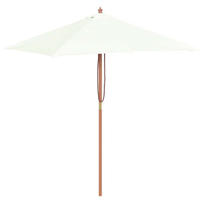 parasol 150x200 cm træstang sandfarvet