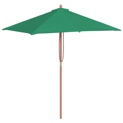 parasol 150x200 cm træstang grøn
