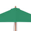 parasol 150x200 cm træstang grøn