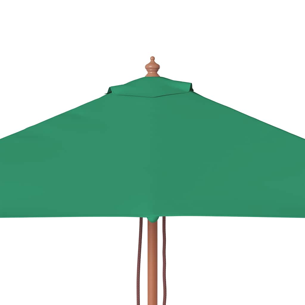 parasol 150x200 cm træstang grøn