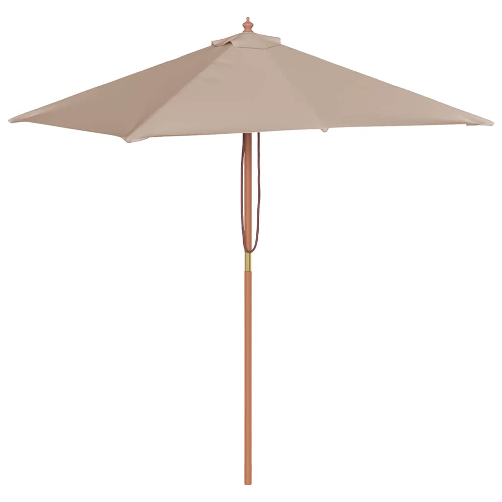 parasol 150x200 cm træstang gråbrun