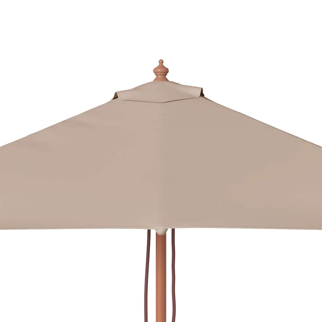 parasol 150x200 cm træstang gråbrun