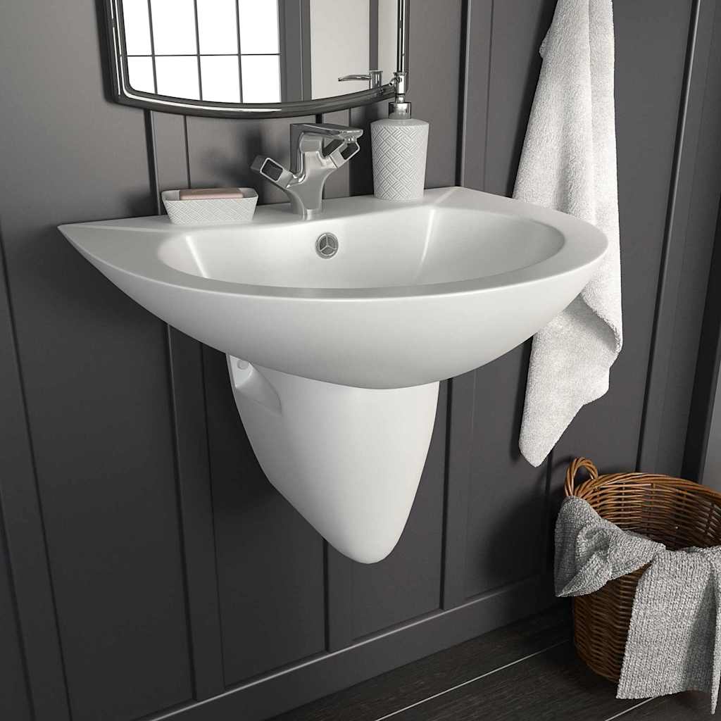 Vask Hvid 52 x 45 x 49 cm Glaseret Keramik