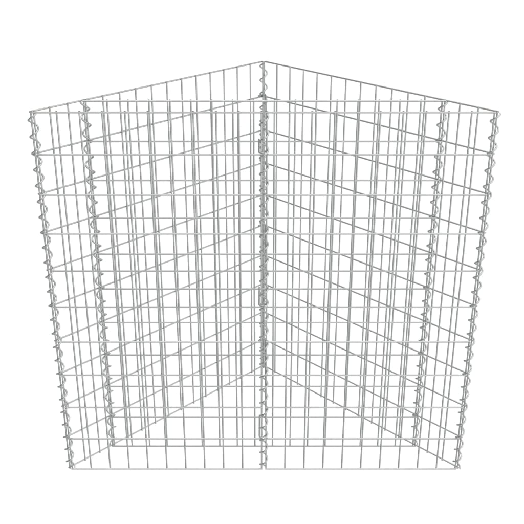 gabion-højbed 75x75x100 cm galvaniseret stål