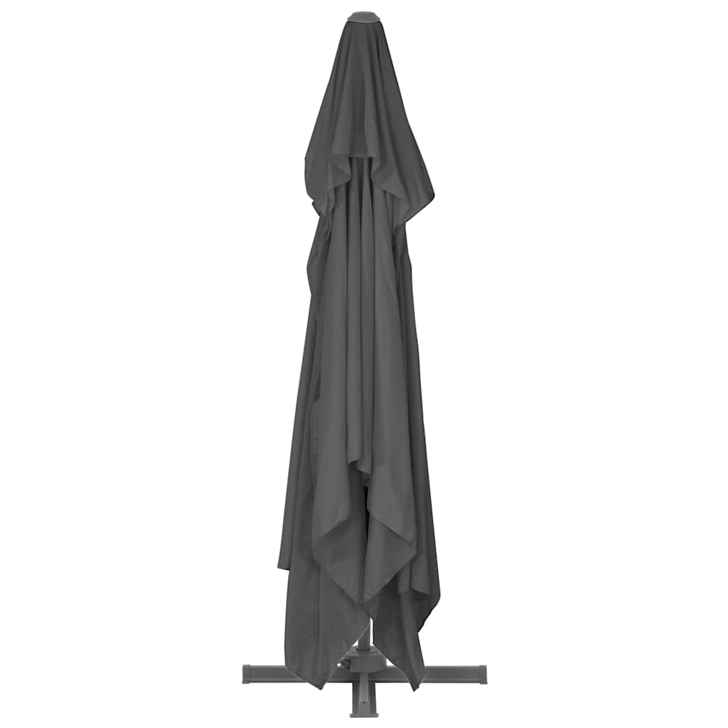 fritstående haveparasol med aluminiumsstang 400x300 cm antracit