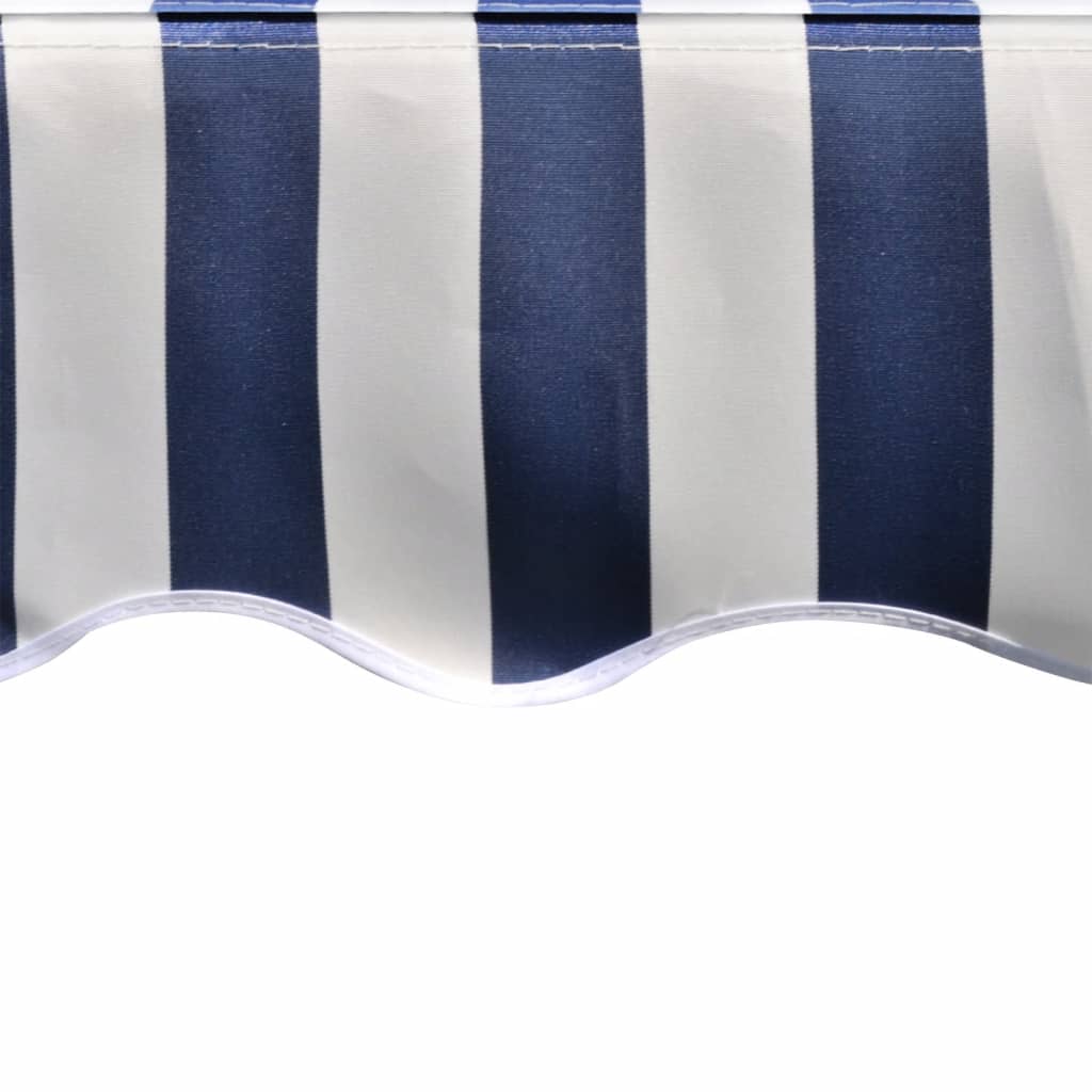 udskiftningsdug til markise 350x250 cm polyester blå og hvid