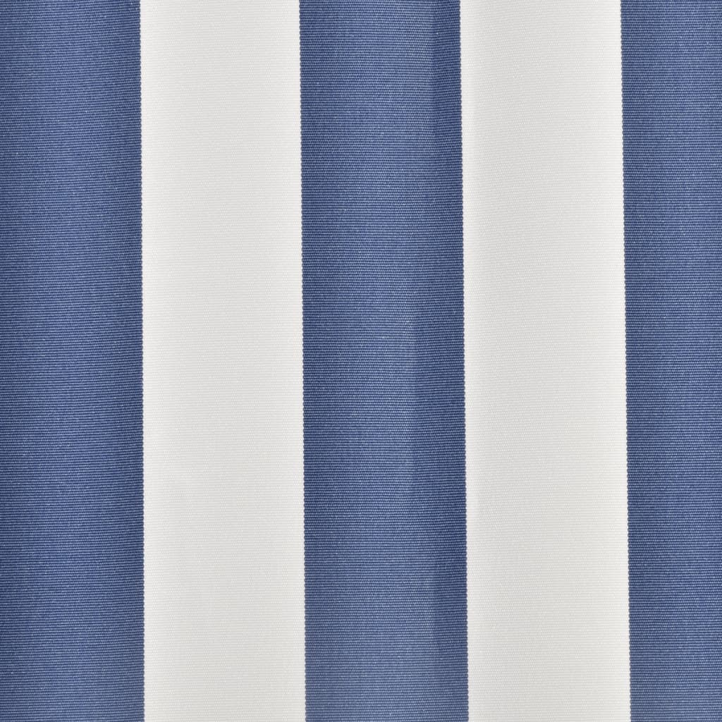 udskiftningsdug til markise 450x300 cm polyester blå og hvid