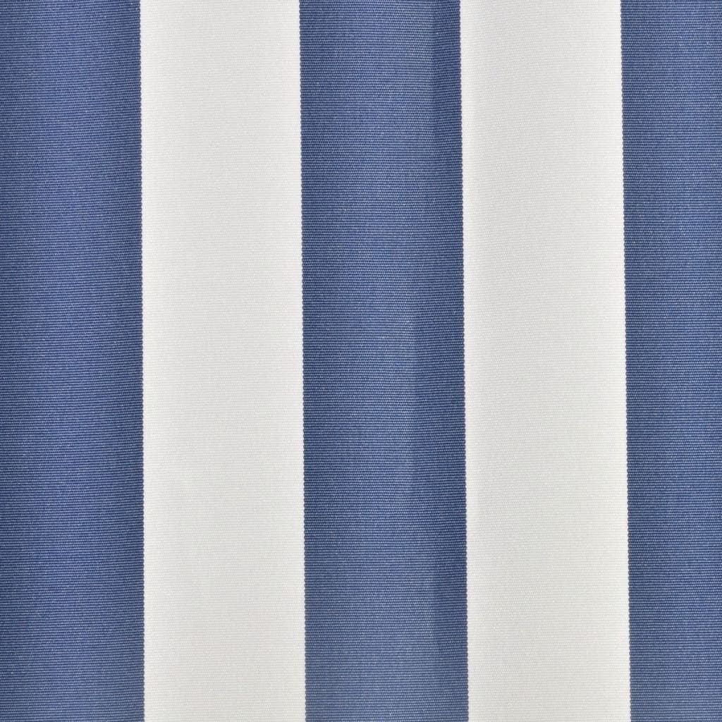 udskiftningsdug til markise 500x300 cm polyester blå og hvid