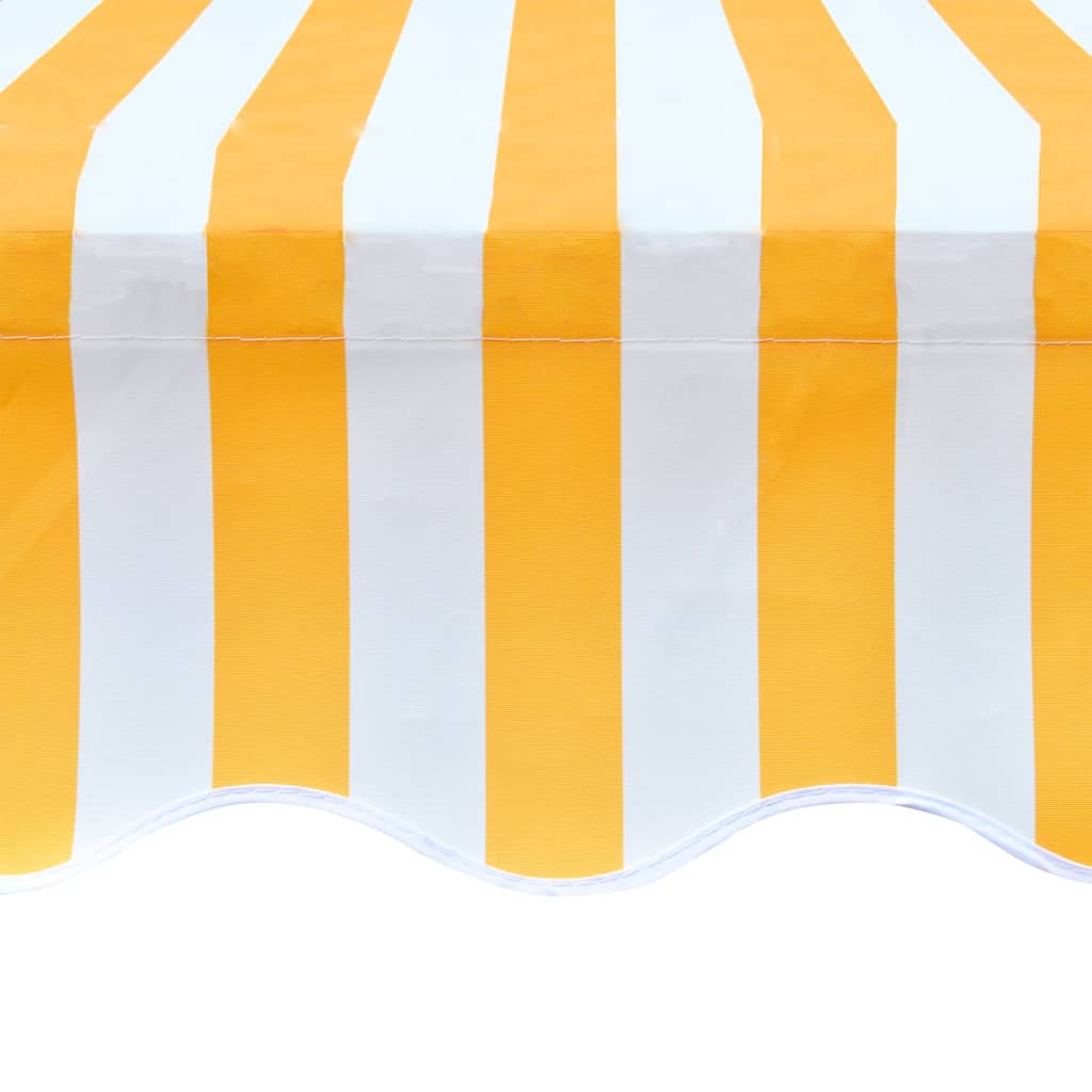 udskiftningsdug til markise 500x300 cm polyester orange og hvid