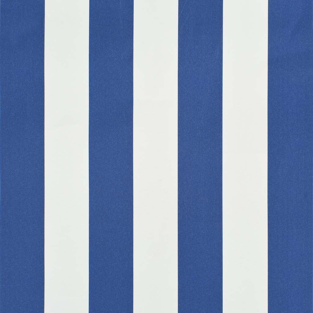 foldemarkise 350 x 150 cm blå og hvid