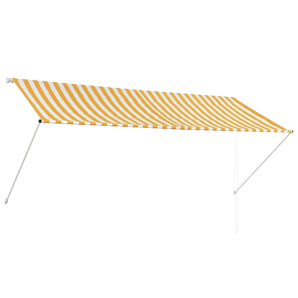 foldemarkise 300x150 cm gul og hvid