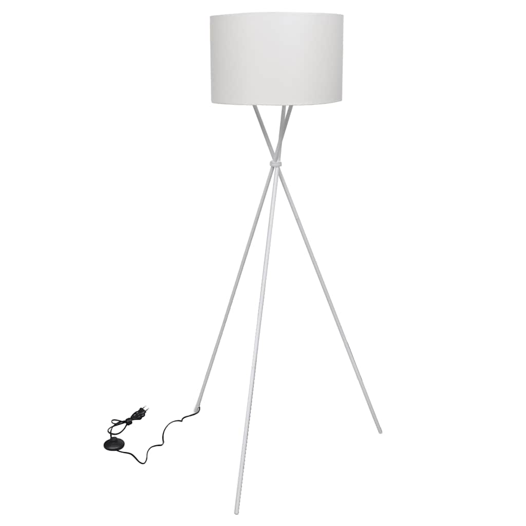 gulvlampe med stativ hvid 139 cm