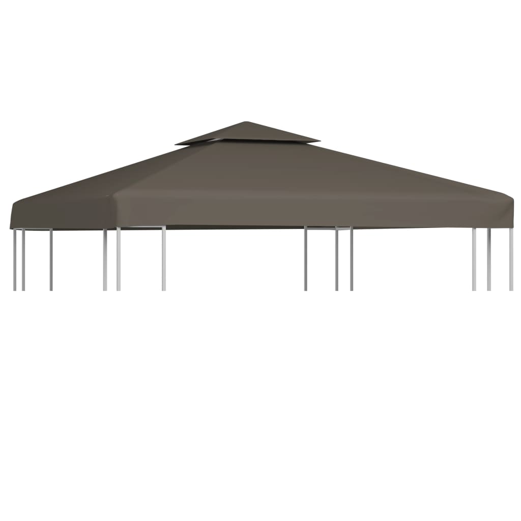 pavillontopdække i 2 lag 3x3 m 310 g/m² gråbrun
