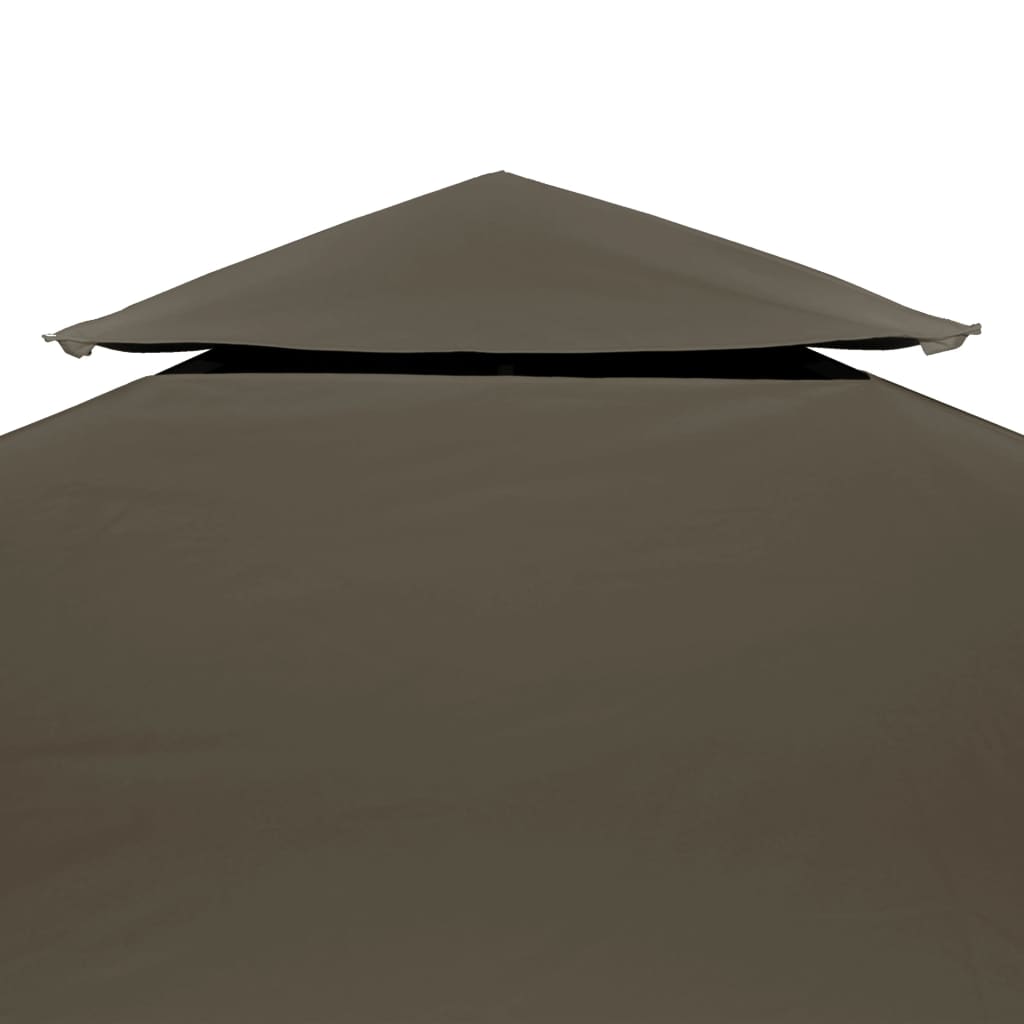 pavillontopdække i 2 lag 3x3 m 310 g/m² gråbrun