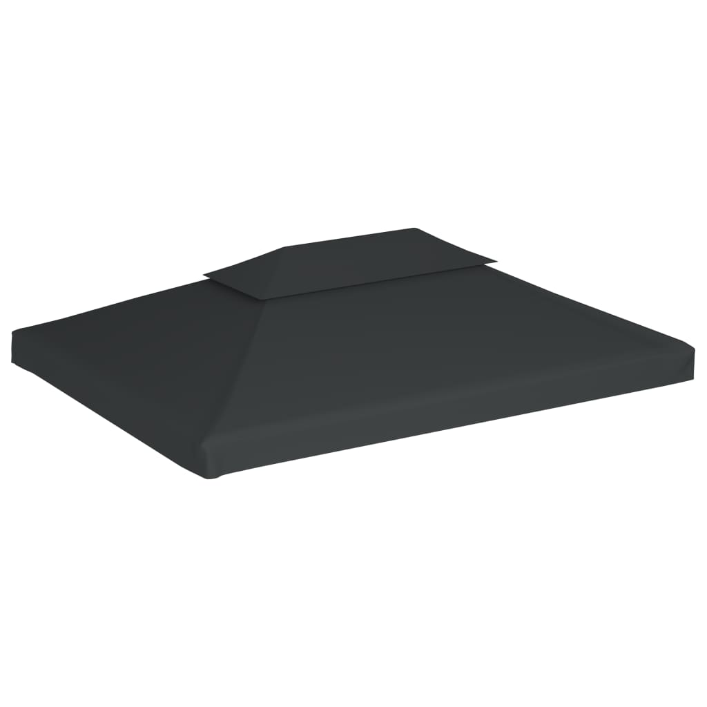 pavillontopdække i 2 lag 310 g/m² 4x3 m antracitgrå
