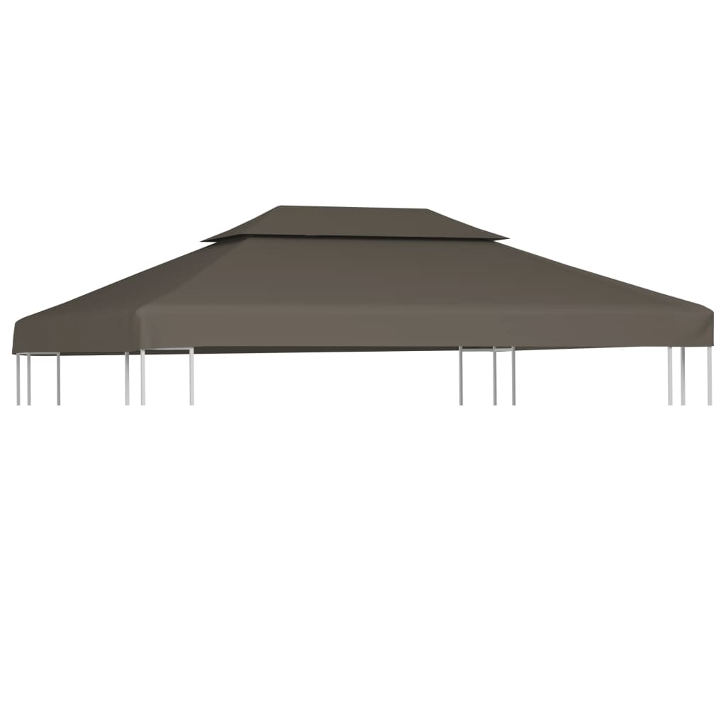 pavillontopdække i 2 lag 310 g/m² 4 x 3 m gråbrun