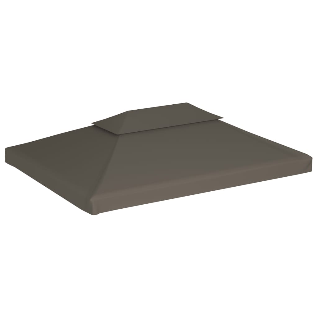 pavillontopdække i 2 lag 310 g/m² 4 x 3 m gråbrun