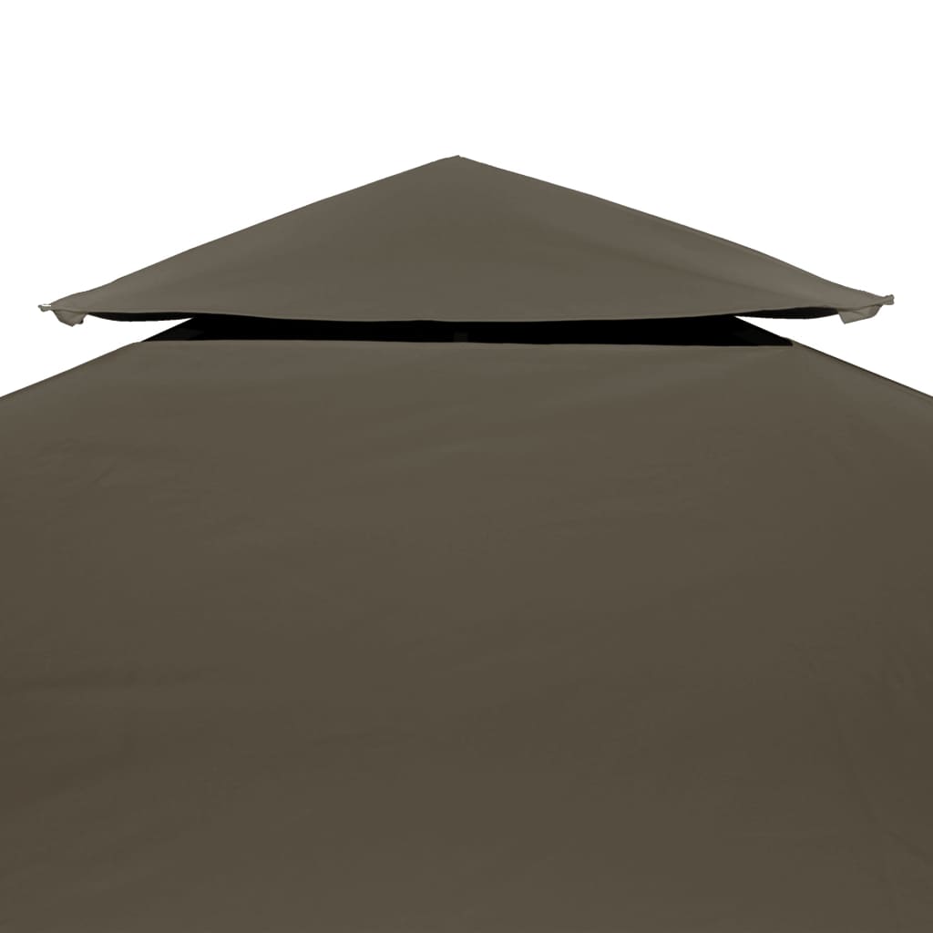 pavillontopdække i 2 lag 310 g/m² 4 x 3 m gråbrun