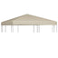 pavillontopdække 310 g/m² 3x3 m beige