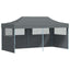 foldbart pop-op-festtelt med sidevægge 3x6 m antracitgrå