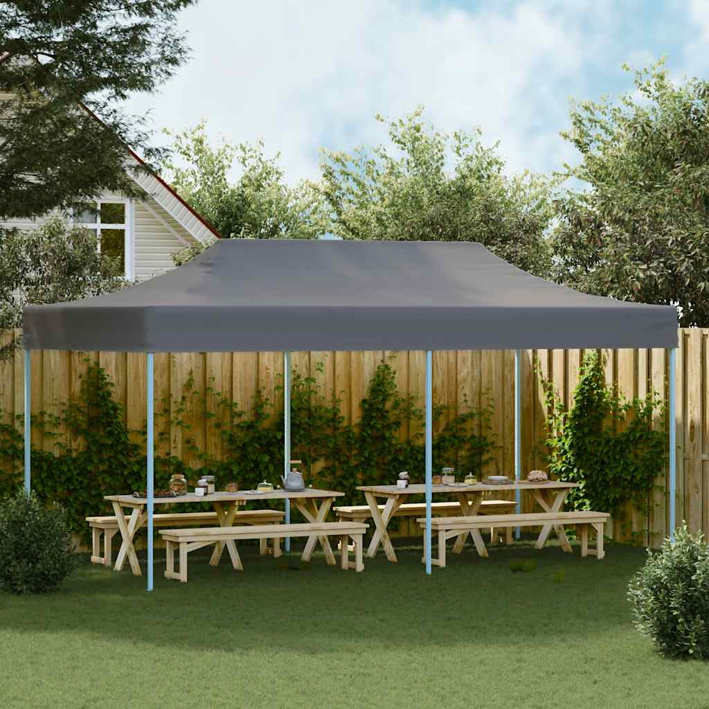 foldbart pop-op-festtelt 3x6 m antracitgrå