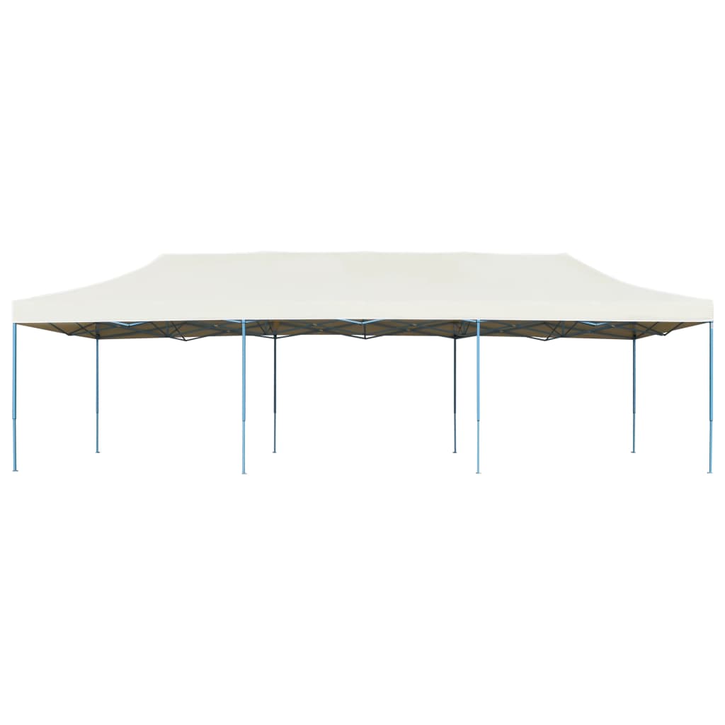 foldbart pop op-festtelt 3x9 m cremefarvet