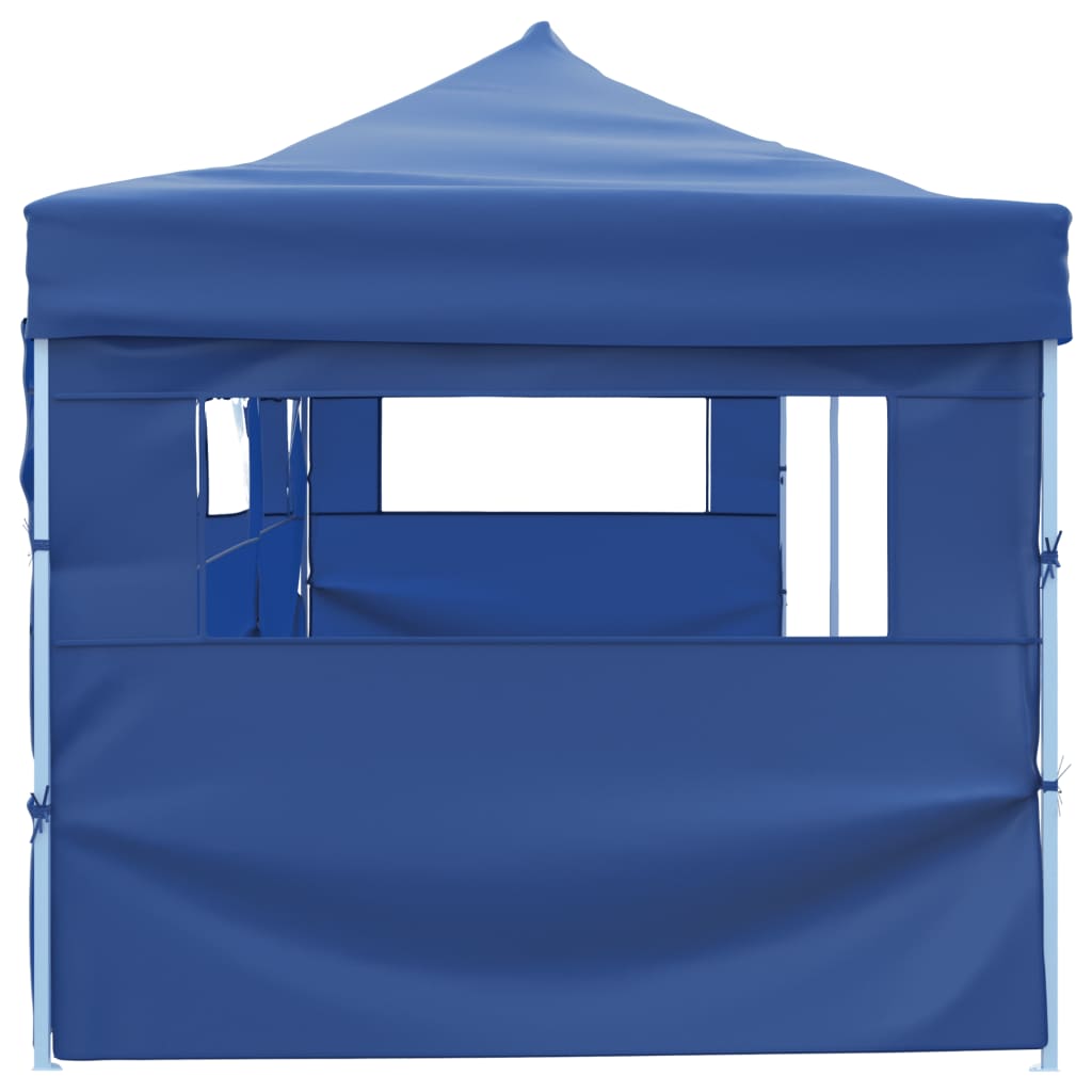 foldbart pop up-festtelt med 5 sidevægge 3 x 9 m blå
