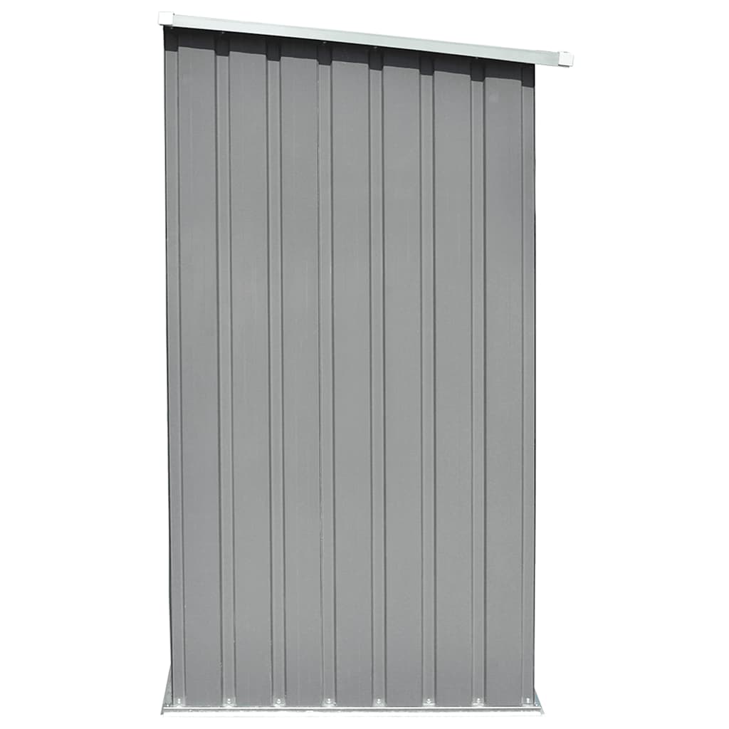 brændeskur til haven galvaniseret stål 163 x 83 x 154 cm grå
