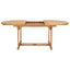 forlængeligt havebord 150-200 x 100 x 75 cm massivt teaktræ