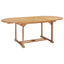 udendørs spisebordssæt 7 dele 150-200x100x75 cm  massivt teak