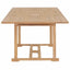 udendørs spisebordssæt 9 dele 180-280x100x75 cm massivt teak