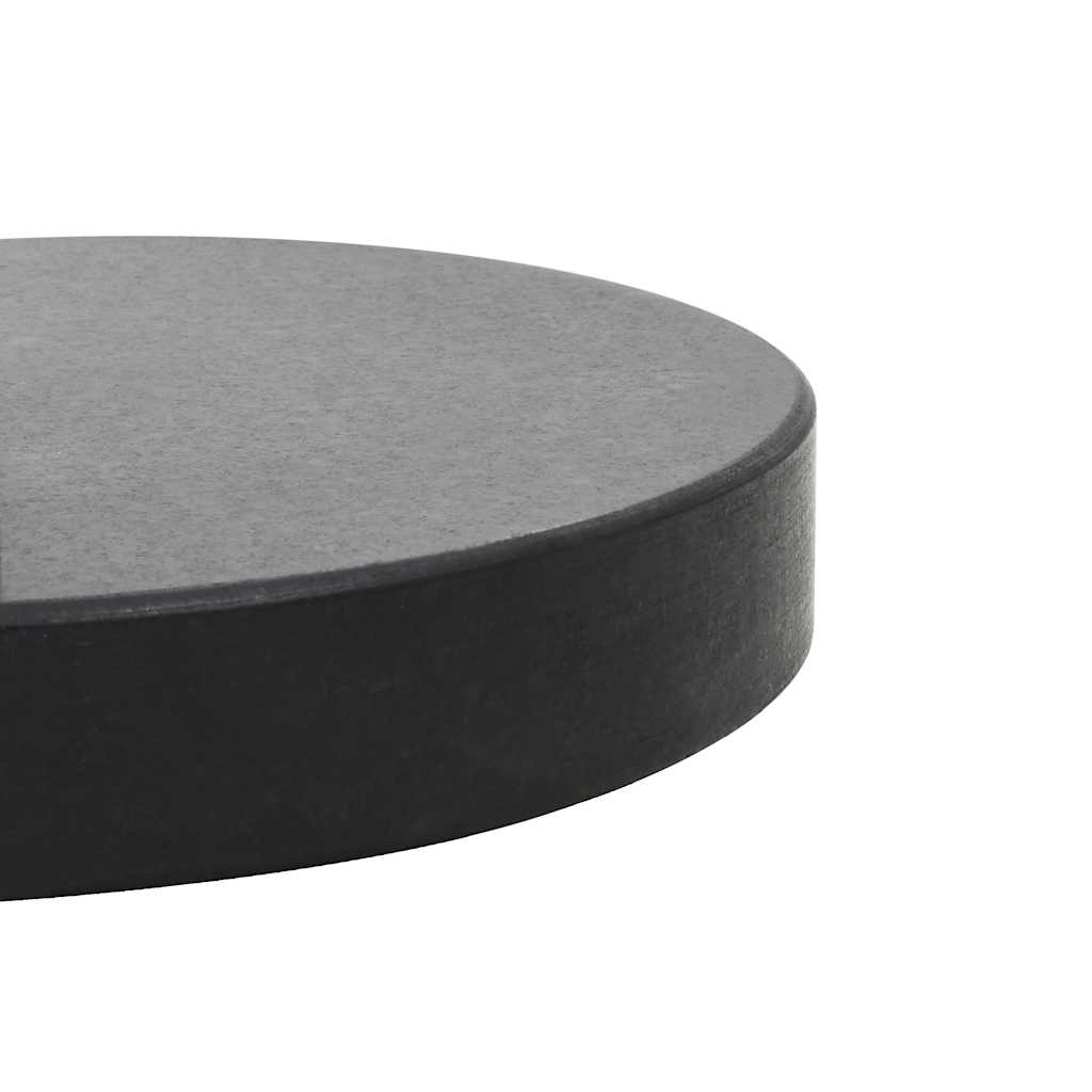 parasolfod granit 30 kg rund sort