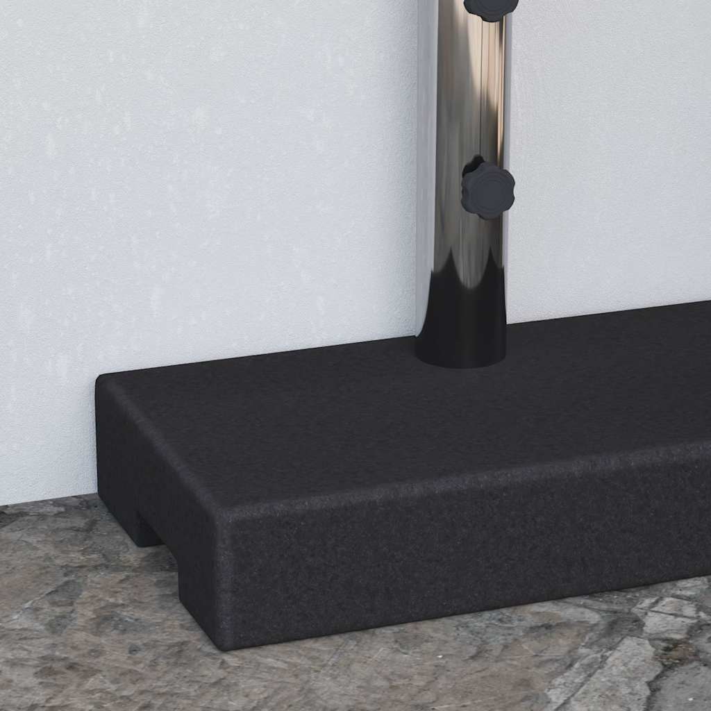parasolfod granit 25 kg rektangulær sort