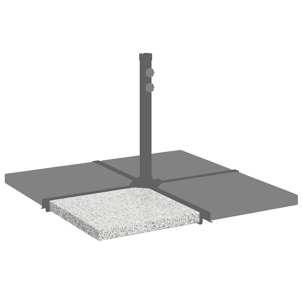 vægtplade til parasol granit 25 kg firkantet grå