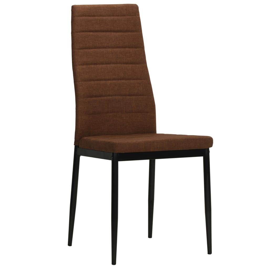 spisebordsstole 6 stk. stof brun
