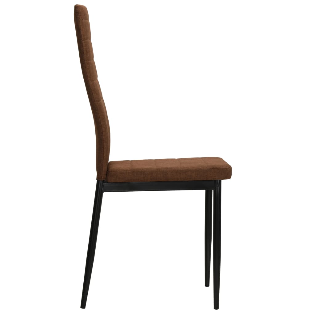 spisebordsstole 6 stk. stof brun