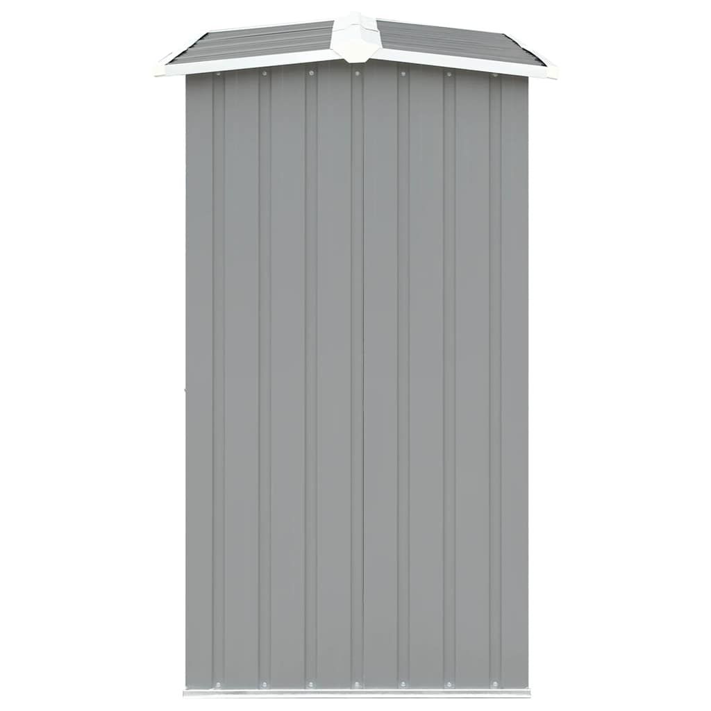 brændeskur til haven galvaniseret stål 330 x 92 x 153 cm grå