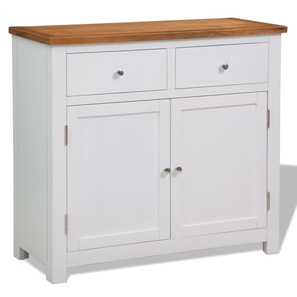 skænk 90x33,5x83 cm massivt egetræ