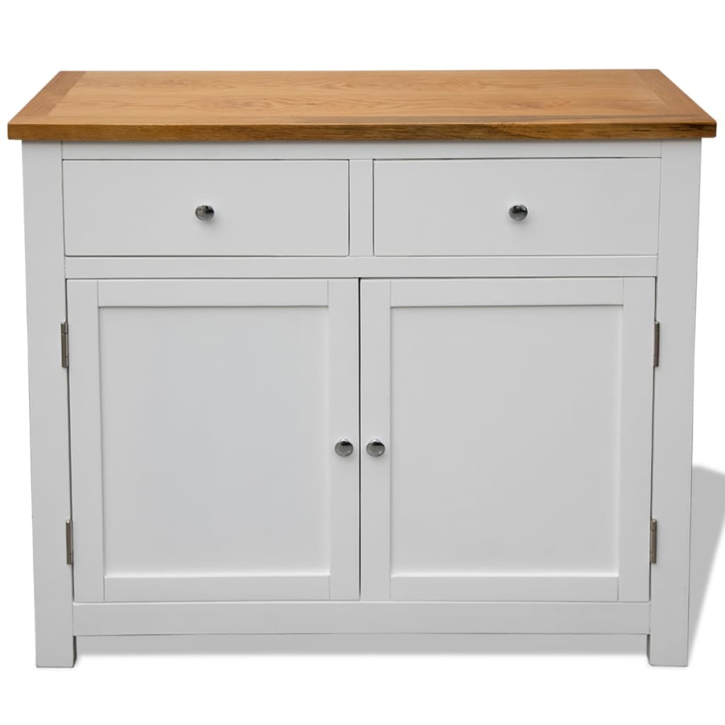 skænk 90x33,5x83 cm massivt egetræ
