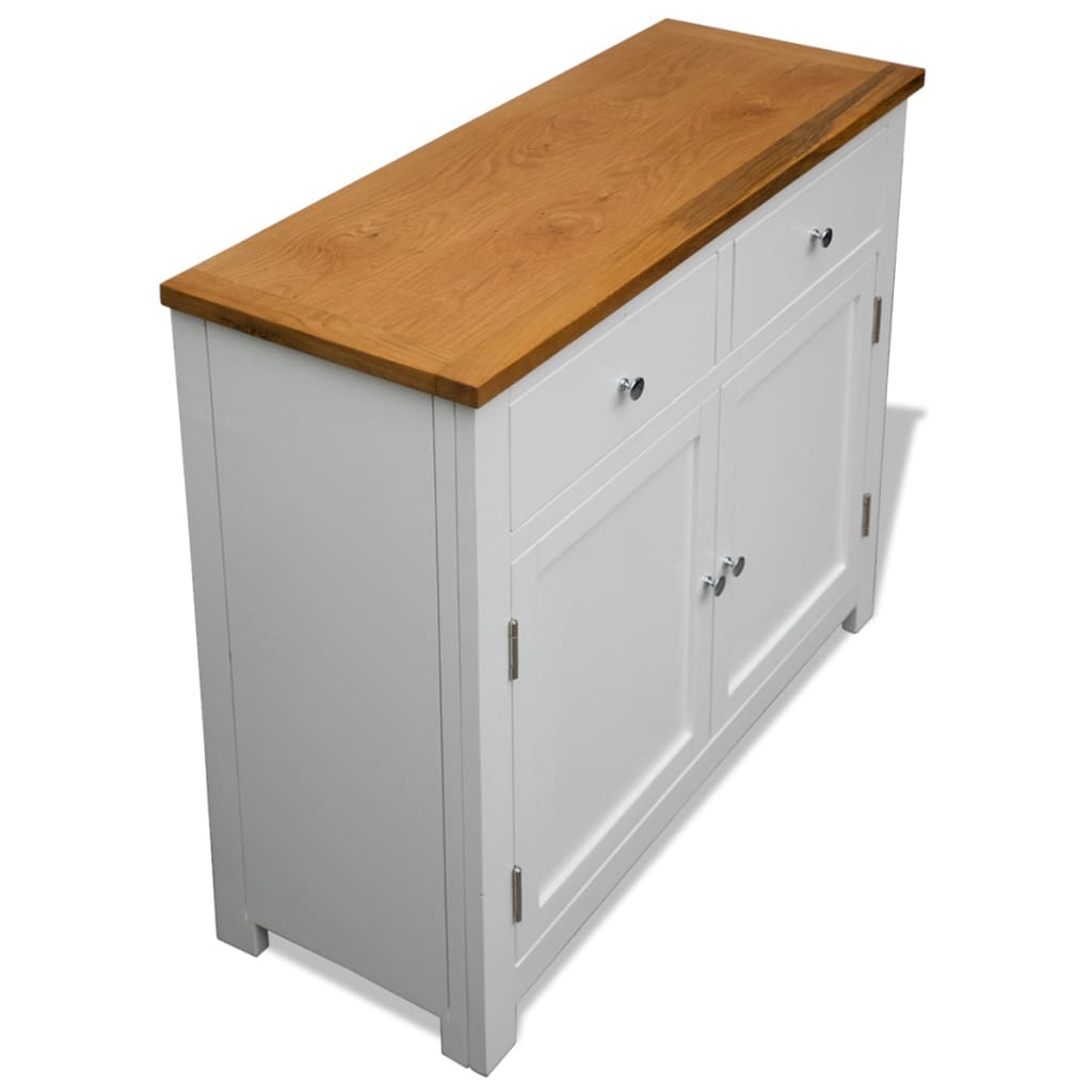 skænk 90x33,5x83 cm massivt egetræ