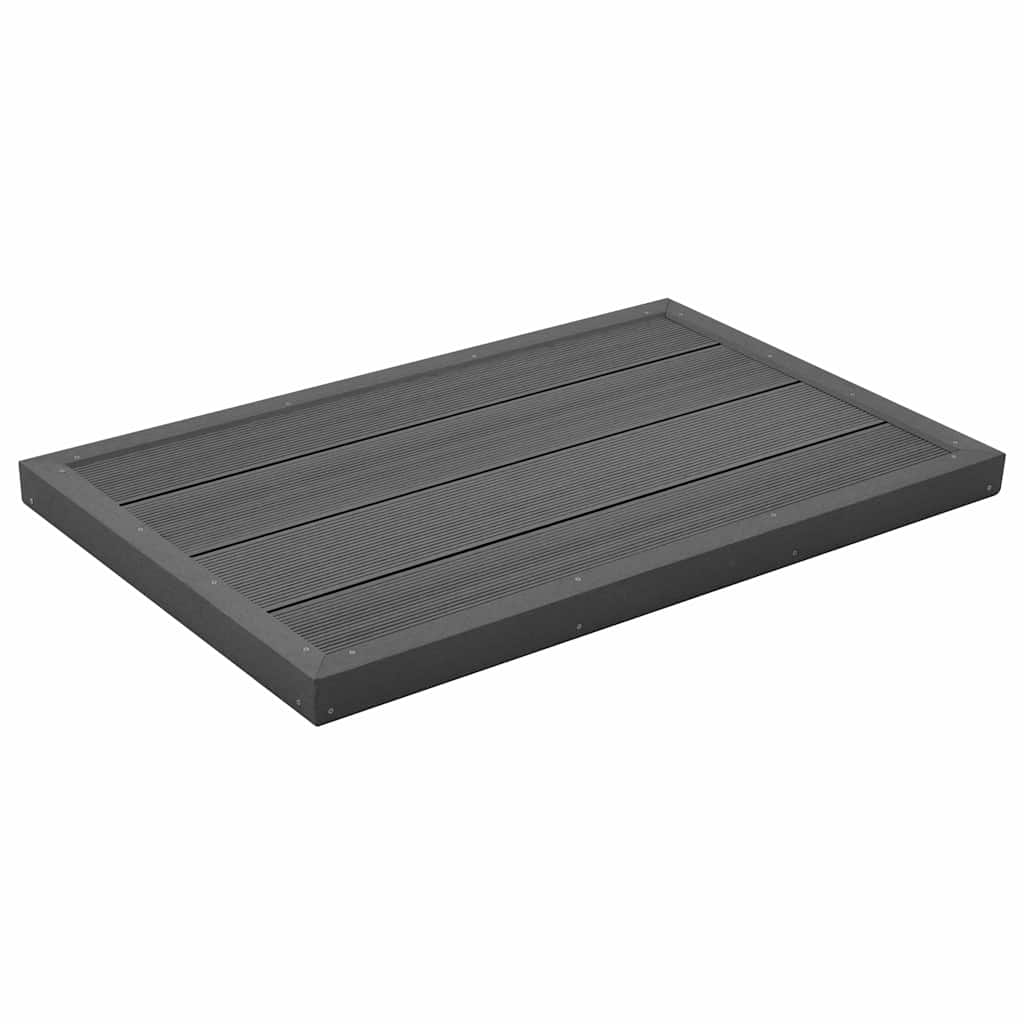 gulvelement til solbruser 101x63x5,5 cm WPC grå