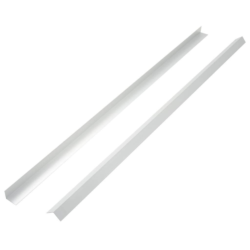 terrassevinkellister 5 stk. aluminium 170 cm sølvfarvet