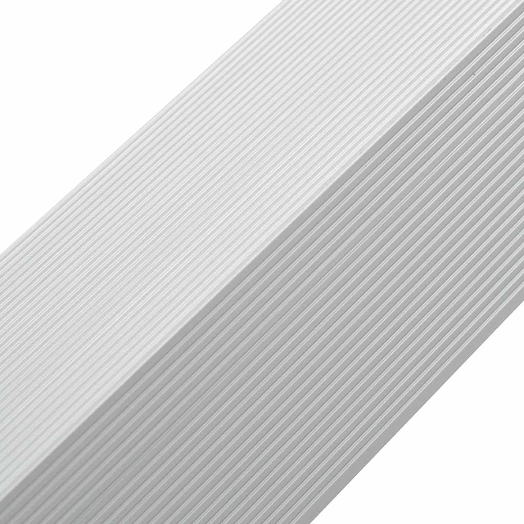terrassevinkellister 5 stk. aluminium 170 cm sølvfarvet