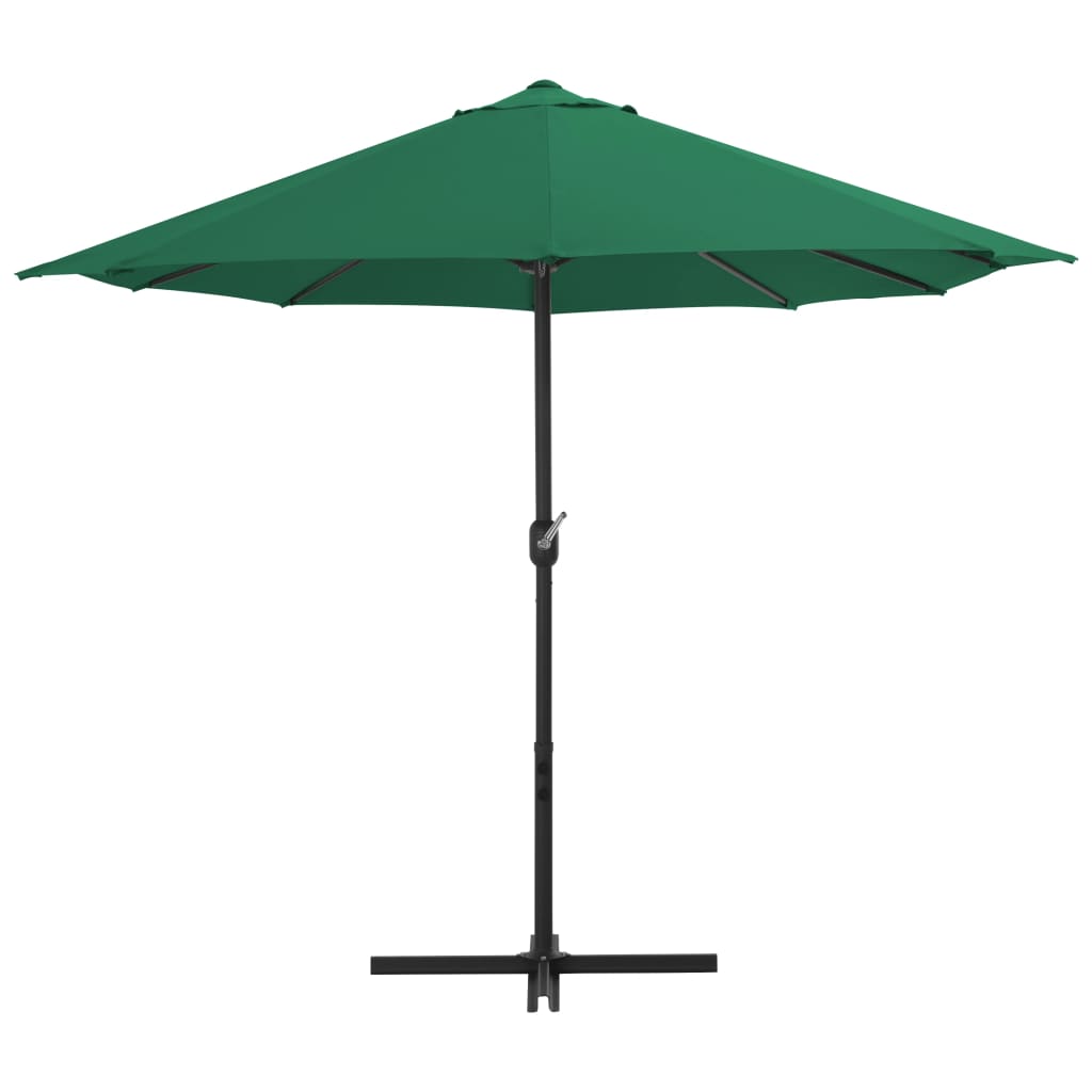 parasol med aluminiumsstang 460x270 cm grøn