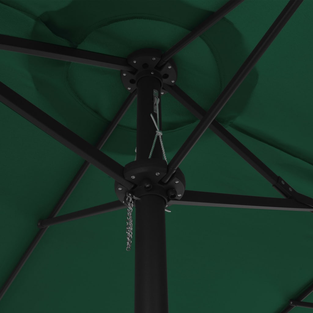 parasol med aluminiumsstang 460x270 cm grøn